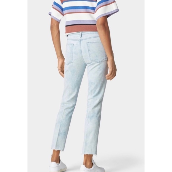 FRAME DENIM • Cloud Blue Tie Dye Le High Straight Leg Jeans - Picture 2 of 16